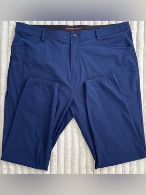 Rhone Men's Size 40 Commuter Jogger Navy Blue Flex-Knit Performance Stretch